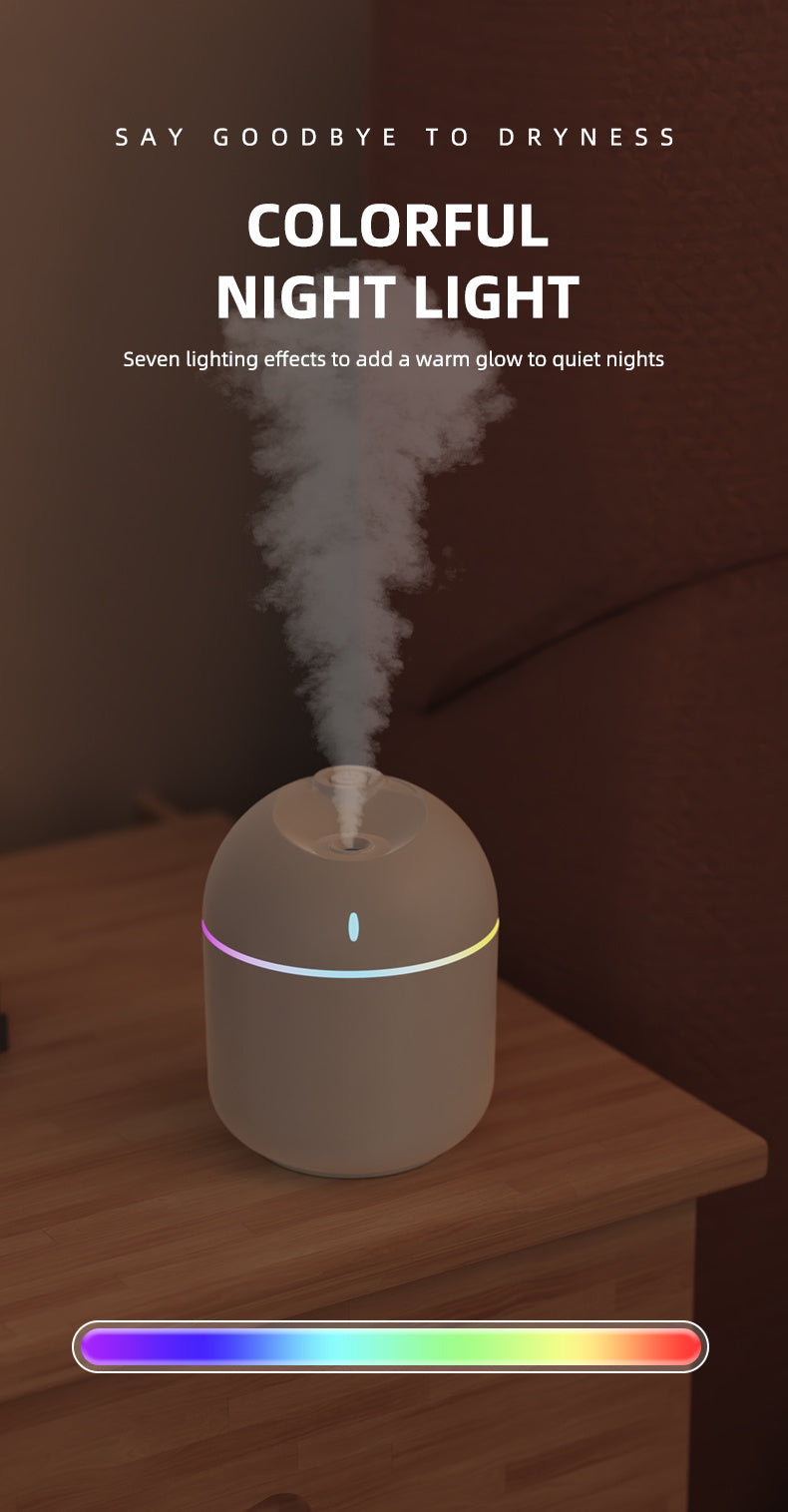 270ML Air Humidifier Cool Mist Aroma Diffuser LED Night Light  power-off protect USB Humidificador For Home Office fabbinventora.com