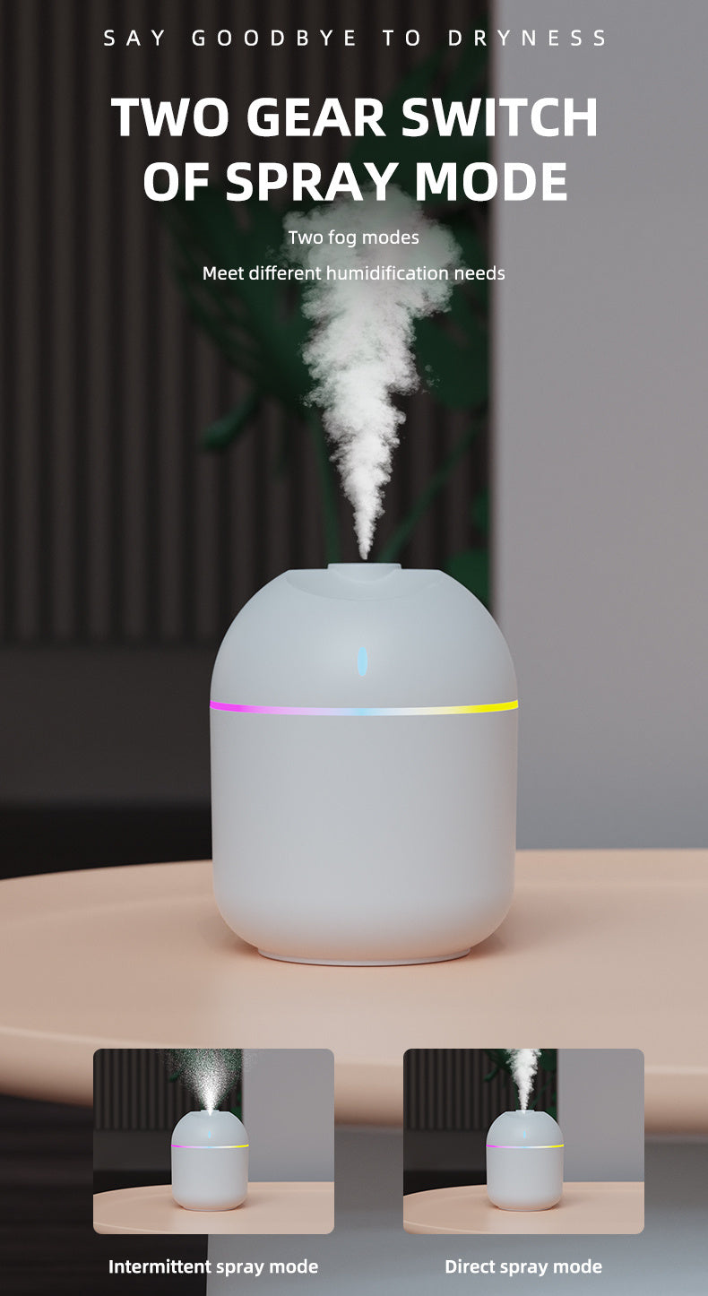 270ML Air Humidifier Cool Mist Aroma Diffuser LED Night Light  power-off protect USB Humidificador For Home Office fabbinventora.com