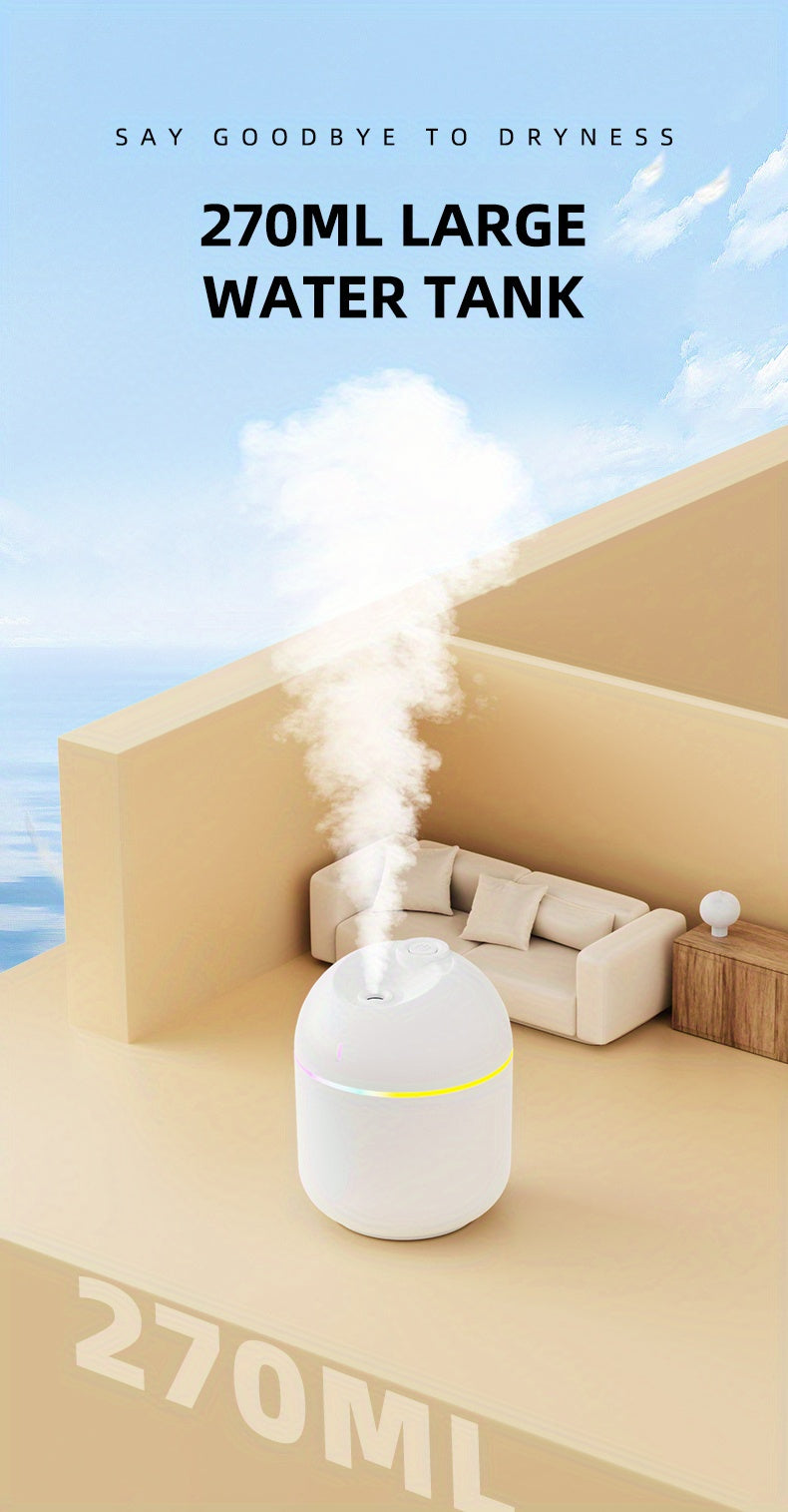 270ML Air Humidifier Cool Mist Aroma Diffuser LED Night Light  power-off protect USB Humidificador For Home Office fabbinventora.com