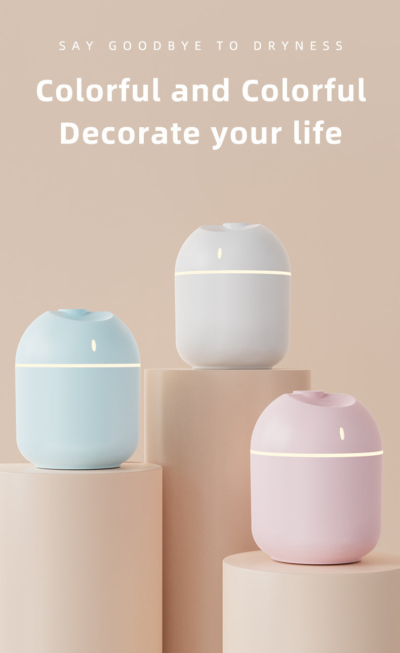 270ML Air Humidifier Cool Mist Aroma Diffuser LED Night Light  power-off protect USB Humidificador For Home Office fabbinventora.com