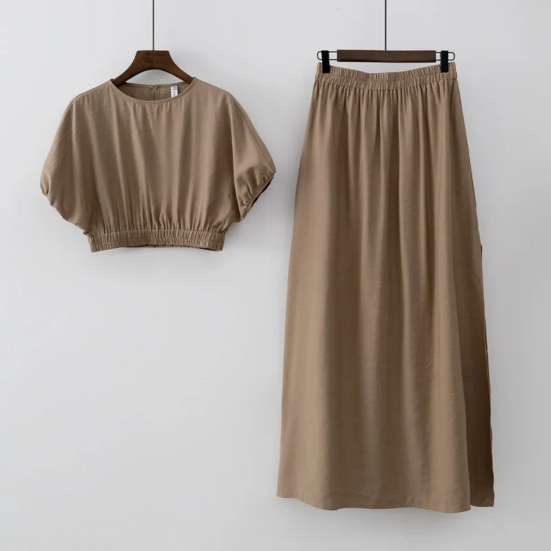 2025 Women Fashion Summer Top Shirt Two Peice Clothing Set White Black fabbinventora.com