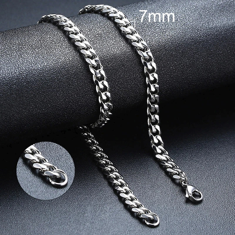 Vnox Cuban Chain Necklace for Men Women,Basic Punk Stainless Steel Curb Link Chain Chokers,Vintage Gold Color Solid Metal Collar fabbinventora.com