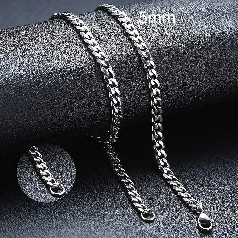 Vnox Cuban Chain Necklace for Men Women,Basic Punk Stainless Steel Curb Link Chain Chokers,Vintage Gold Color Solid Metal Collar fabbinventora.com