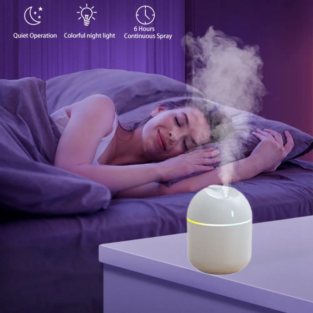 270ML Air Humidifier Cool Mist Aroma Diffuser LED Night Light  power-off protect USB Humidificador For Home Office fabbinventora.com