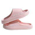 Feslishoet Women Letter Slippers Beach Slides Solid Color Mens Thick Sole Indoor Bathroom Anti Slip Shoes Summer Couple Sandals fabbinventora.com