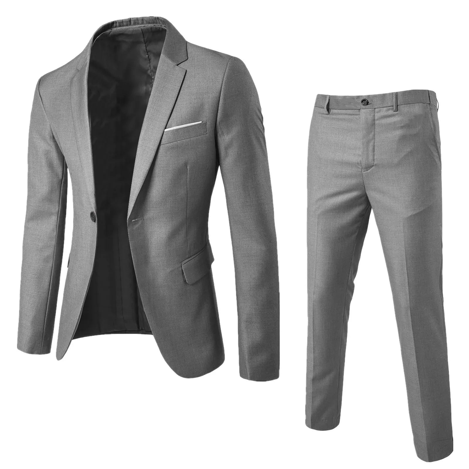 Men's Suit Set Business Formal Two-piece Set Slim Fit Small Suit Jacket Western Pants Wedding Dress Groomsman Suit fabbinventora.com
