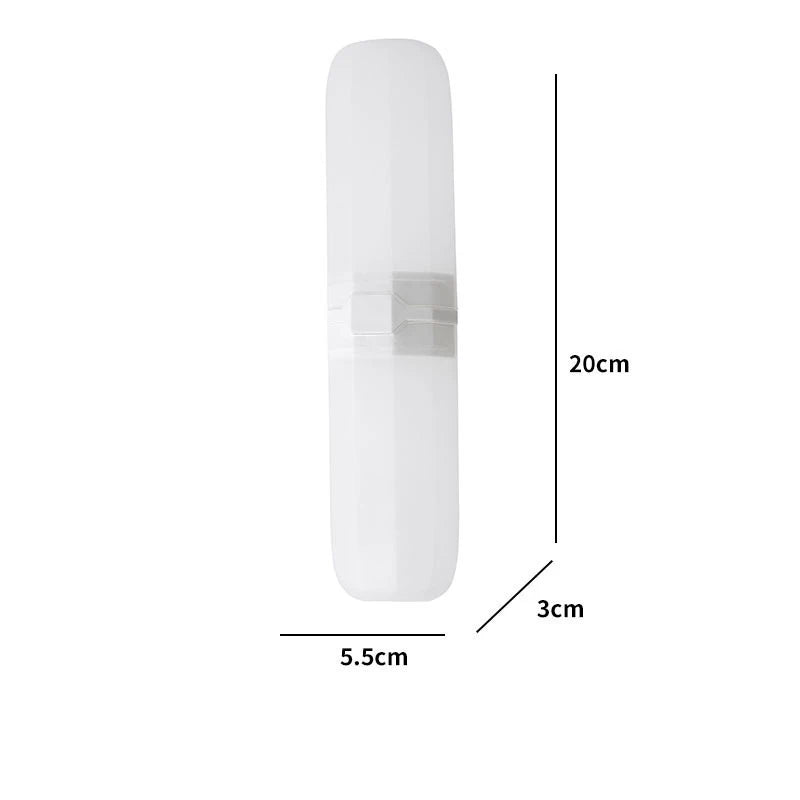 Portable toothbrush and toothpaste holder case for travel and camping use