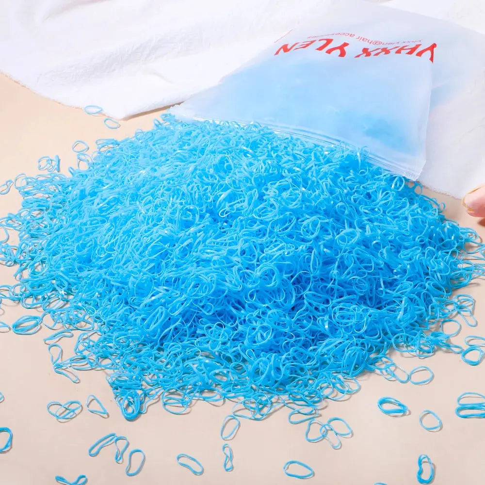 500/1000/2000pcs Girls Colourful Disposable Rubber Band Hair Ties Headband Children Ponytail Holder Bands Kids Hair Accessories fabbinventora.com