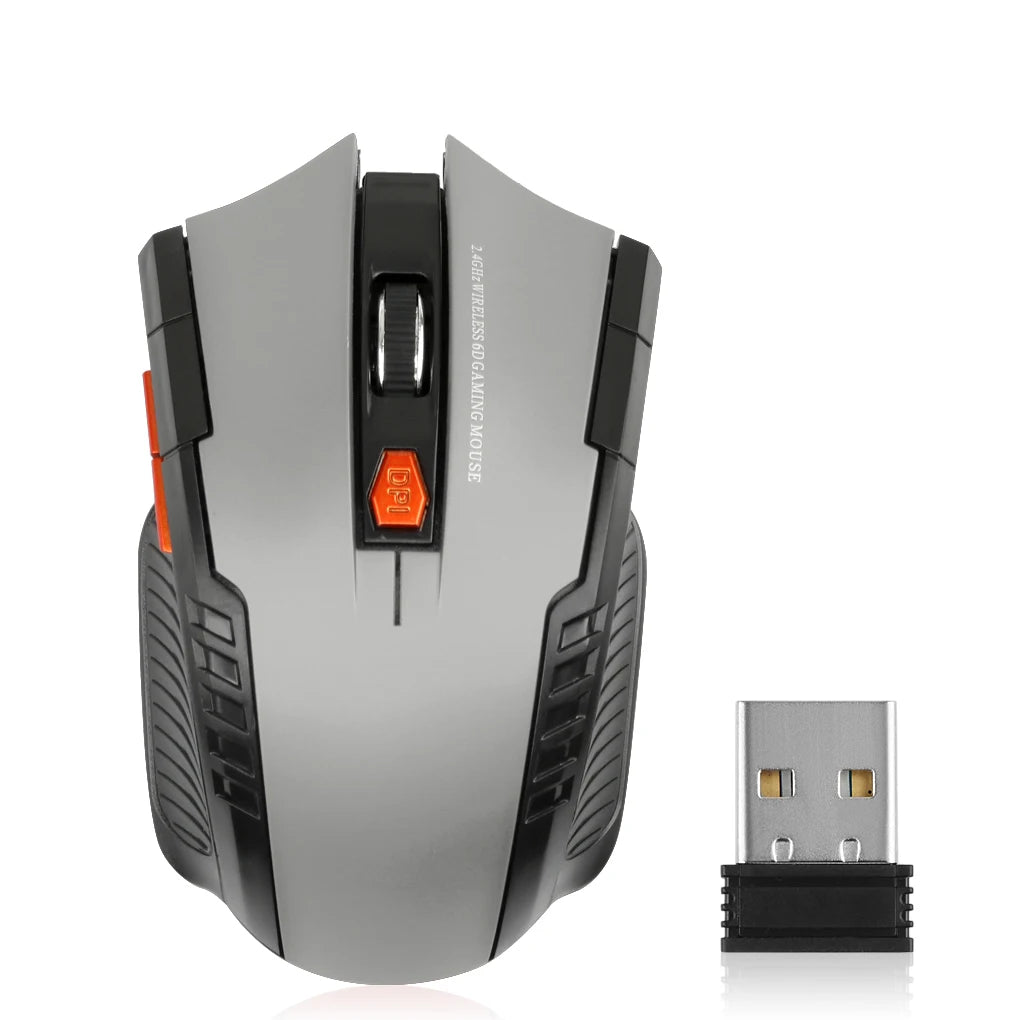 2.4G Wireless Mouse 1600DPI Optical Mouse Gamer for Computer 6 Buttons Wireless Mice with USB Receiver for PC Laptop Accessories fabbinventora.com