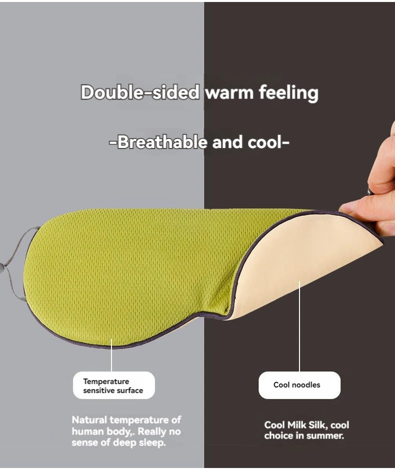 Sleeping Eye Mask Korean Style Ice Silk Warm And Cool Dual Use Adjustable Travel Light Blocking Breathable Eye Mask fabbinventora.com