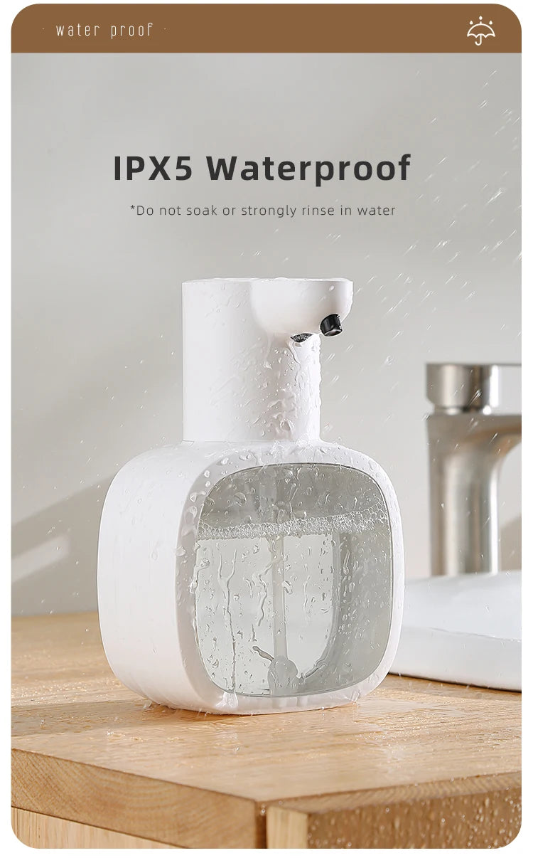 Wall mounted automatic foam soap dispenser with sensor and rechargeable battery