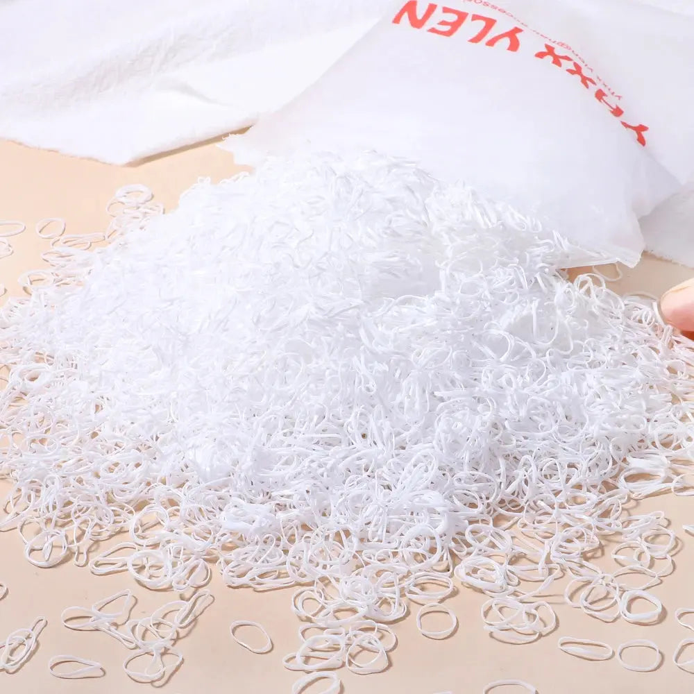 500/1000/2000pcs Girls Colourful Disposable Rubber Band Hair Ties Headband Children Ponytail Holder Bands Kids Hair Accessories fabbinventora.com