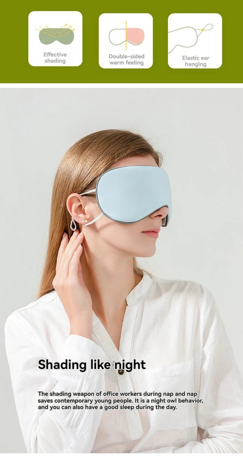 Sleeping Eye Mask Korean Style Ice Silk Warm And Cool Dual Use Adjustable Travel Light Blocking Breathable Eye Mask fabbinventora.com