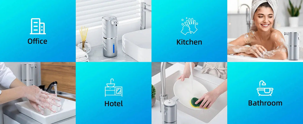 Soap dispenser for bathroom kitchen 380ml Touchless Sensor Smart Washing Hand 4 Level Adjustable automatic Foam Soap Dispenser fabbinventora.com