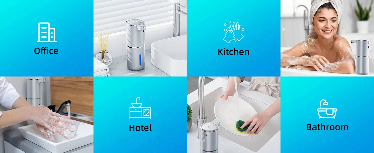 Soap dispenser for bathroom kitchen 380ml Touchless Sensor Smart Washing Hand 4 Level Adjustable automatic Foam Soap Dispenser fabbinventora.com