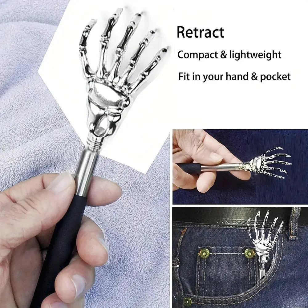 Portable Extendable Back Scratcher Stainless Steel Telescoping Back Scratcher for Both Human and Pets Extendable Back Massager fabbinventora.com