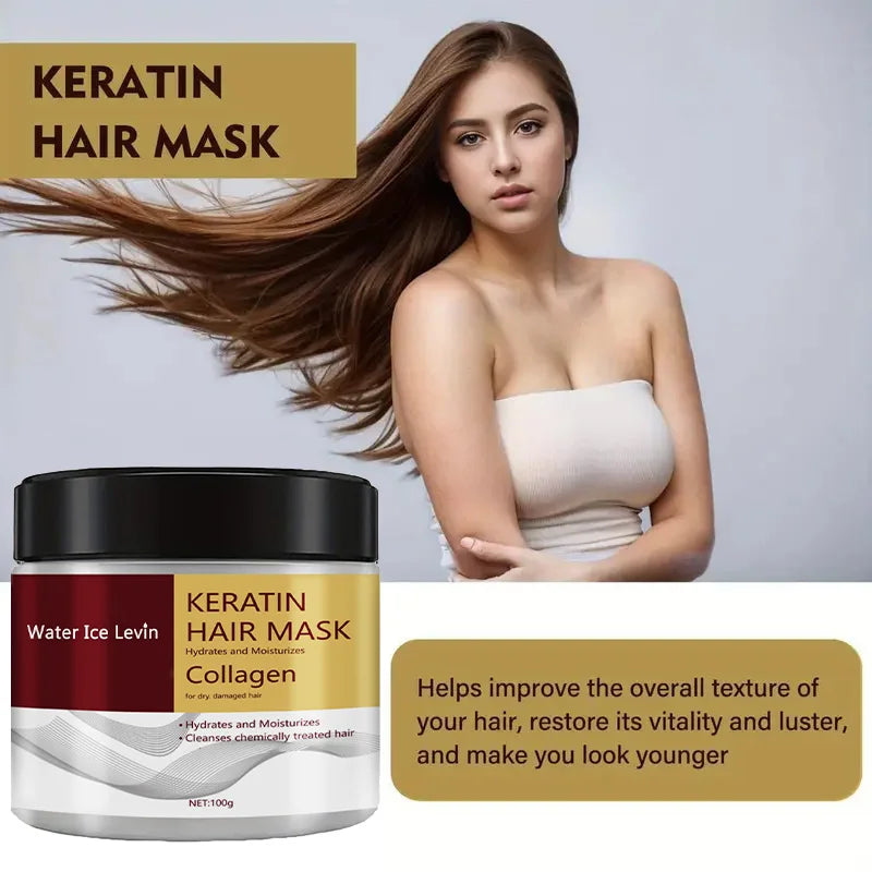 Collagen Keratin Hair Mask Dual Oil Control Moisturizer Conditioner Soft Smooth Frizz Damaged Repair Revitalize Hair Care fabbinventora.com