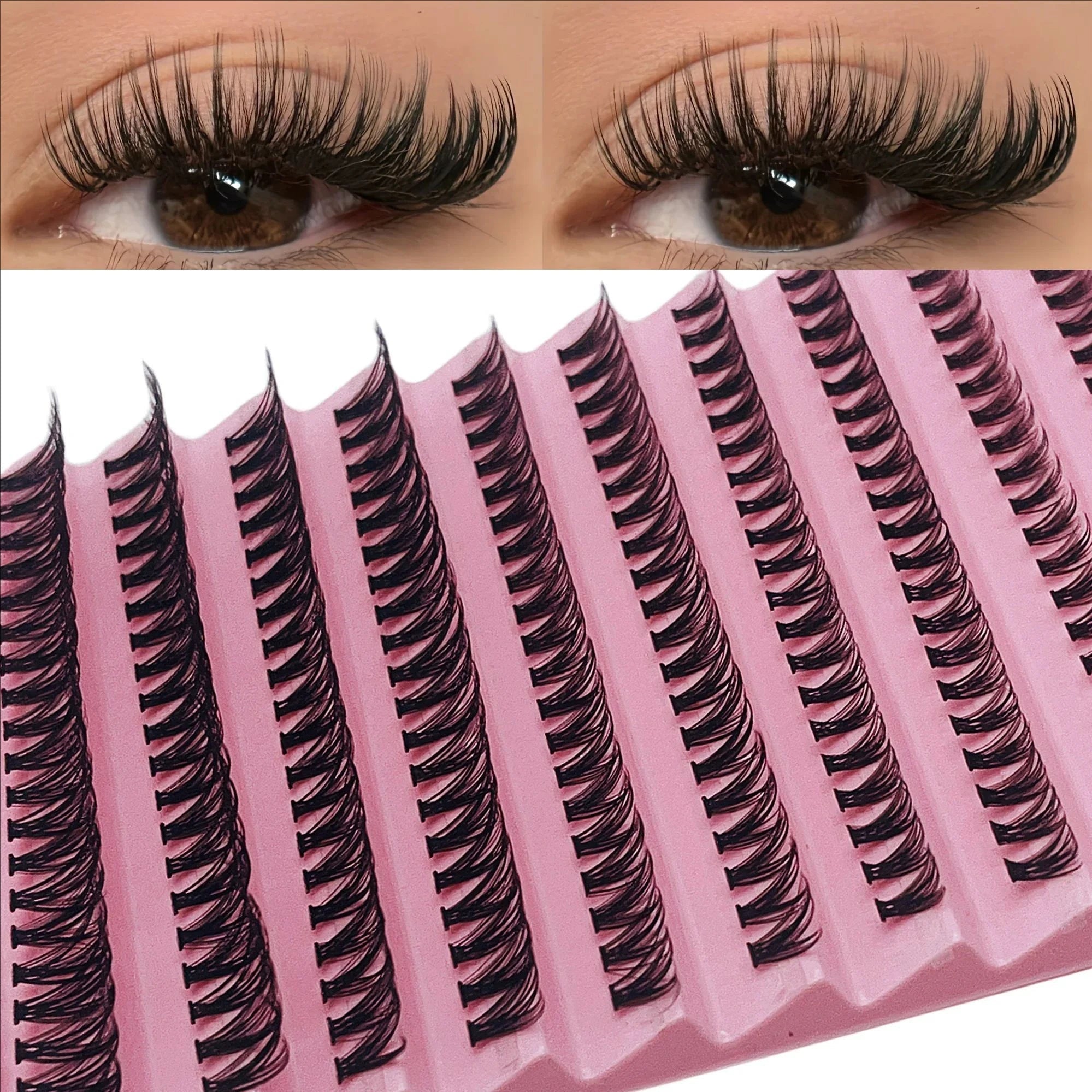 MJ Individual Lashes 8-16mm 200pcs Cluster Lashes Natural Look Mixed Tray DIY Eyelash Extension Volume Lash Clusters Eyelashes fabbinventora.com