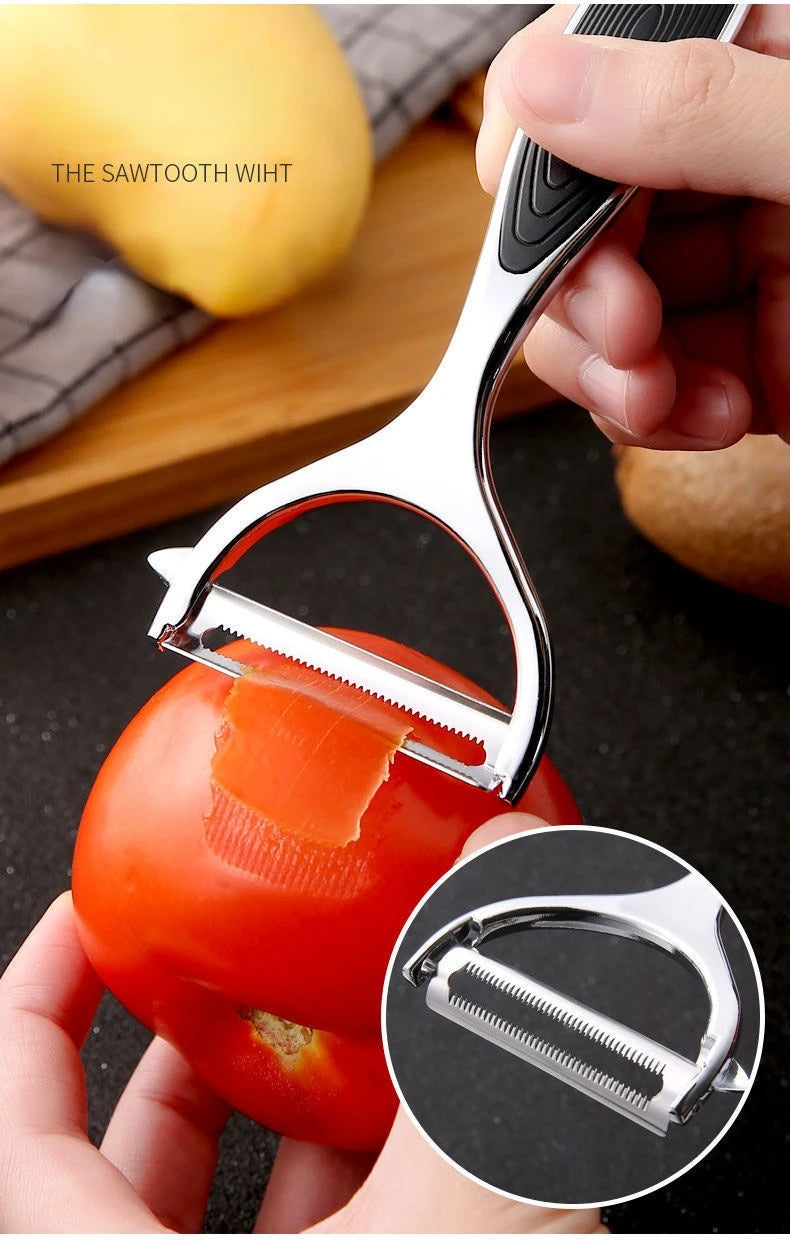1PC Stainless Steel Vegetable Peeler Potato Peeler Multi-function Carrot Grater Fruit Tools Kitchen Accessories Cuisine Pelador fabbinventora.com