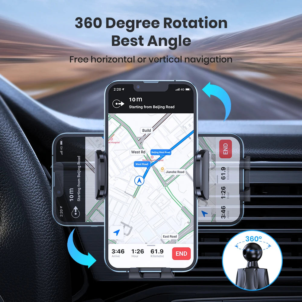 TOPK Universal Car Bracket Gravity Auto Phone Holder Car Air Vent Clip Mount Mobile Phone Holder Cell Phone Stand For All Phones fabbinventora.com