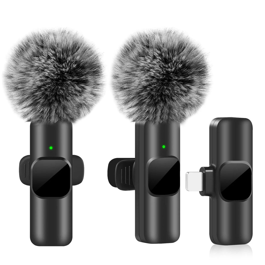 K60 NEW Wireless Lavalier Microphone Audio Video Recording Mini Mic For iPhone Android Laptop Gaming Mobile Phone Microphone fabbinventora.com
