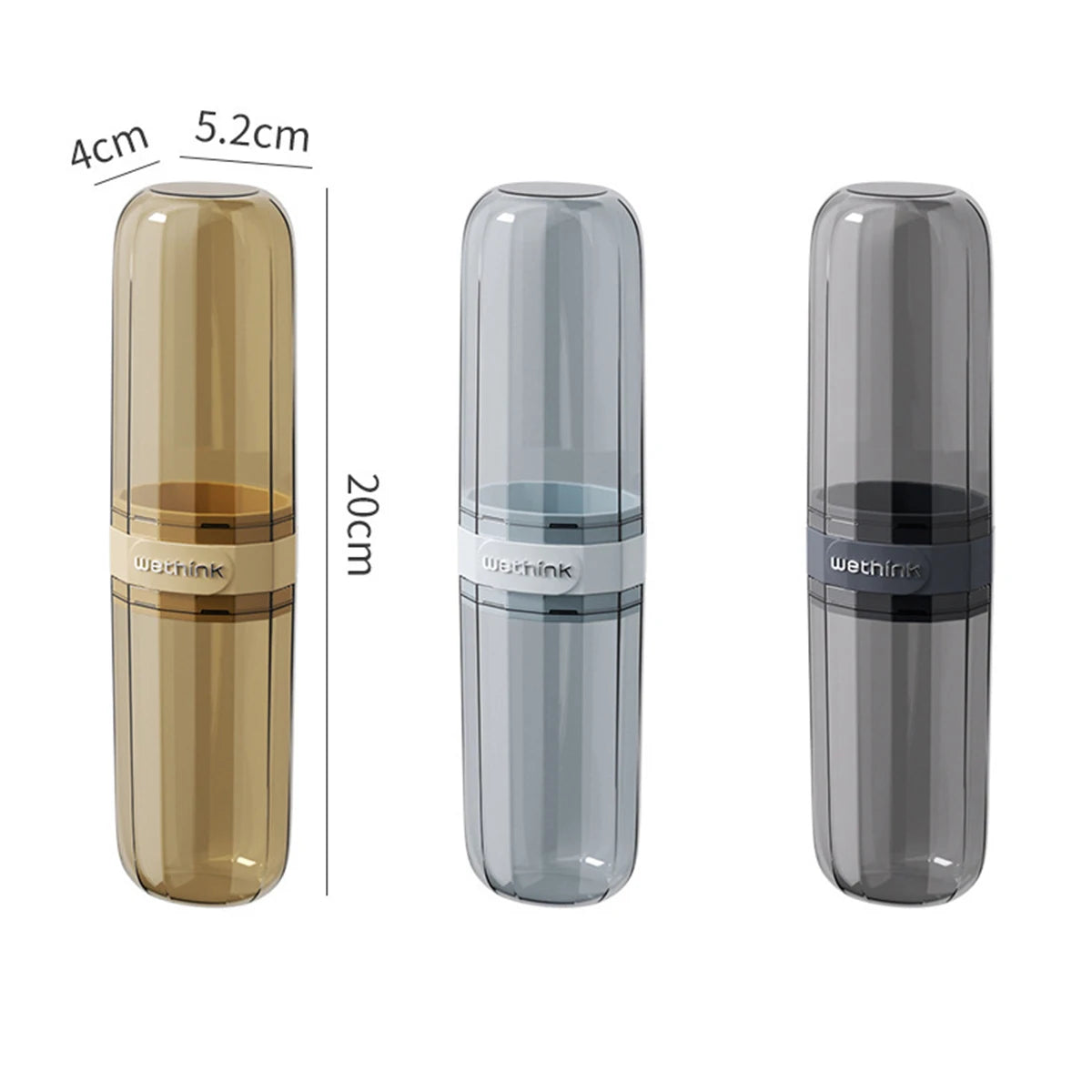 Portable toothbrush and toothpaste holder case for travel and camping use