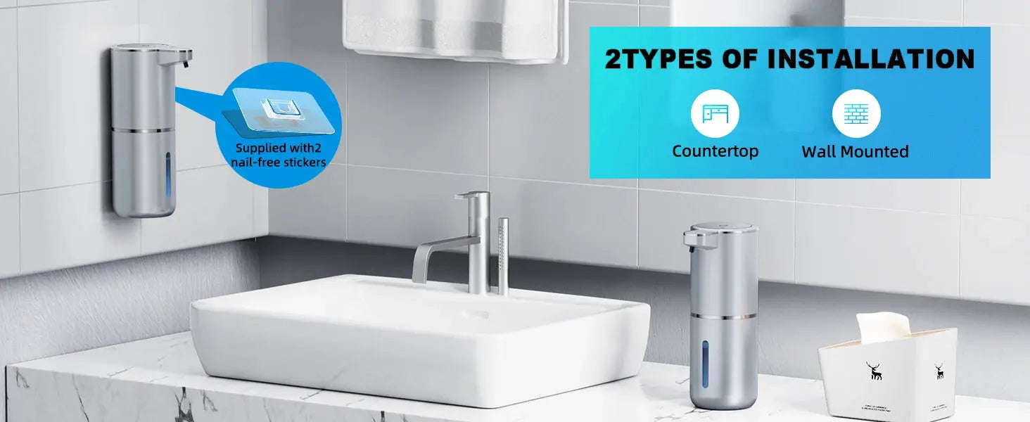 Soap dispenser for bathroom kitchen 380ml Touchless Sensor Smart Washing Hand 4 Level Adjustable automatic Foam Soap Dispenser fabbinventora.com