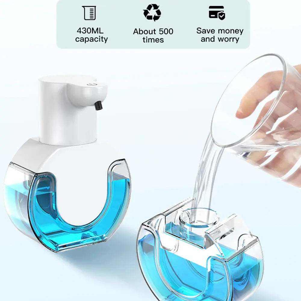 420ml Smart Soap Dispenser Touchless Motion Sensor Washing Hand Device Wall-Mounted Liquid Soap Dispenser Liquid Foam Model fabbinventora.com