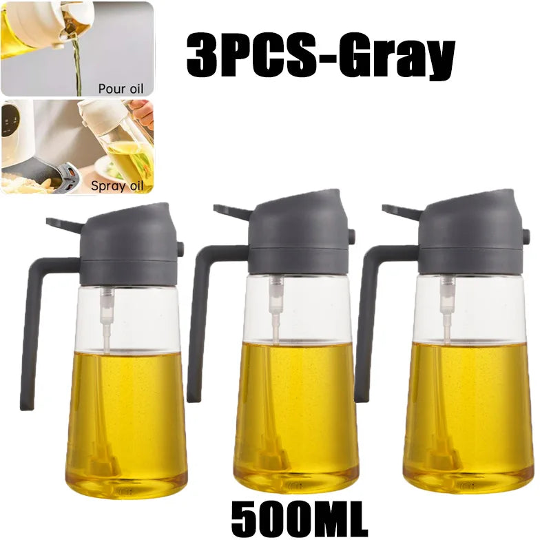 200/300/500ml Oil Spray Bottle BBQ Cooking Olive Oil Sprayer Plastic Baking Oil Spray Empty Bottle Vinegar Bottle Or  Oil brush fabbinventora.com