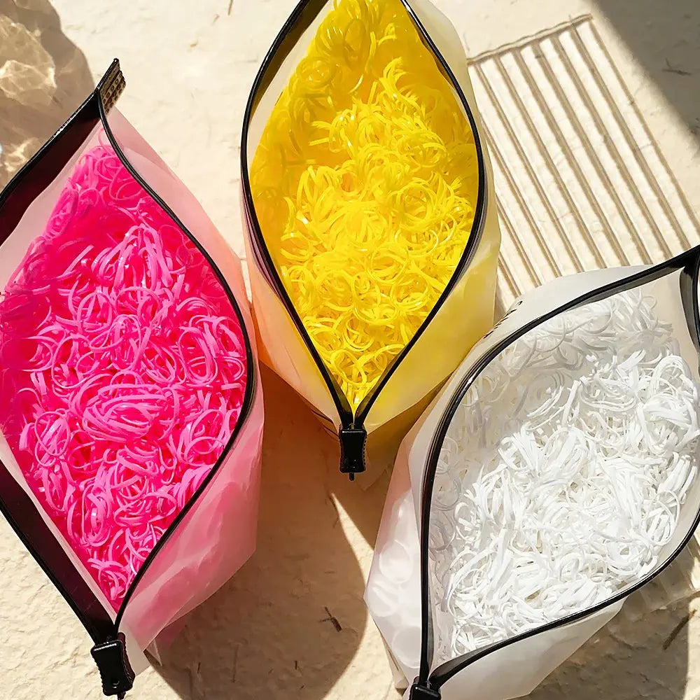 500/1000/2000pcs Girls Colourful Disposable Rubber Band Hair Ties Headband Children Ponytail Holder Bands Kids Hair Accessories fabbinventora.com