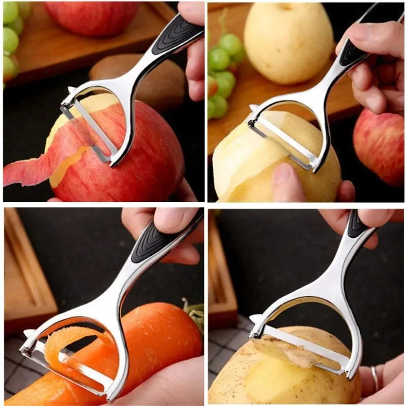 1PC Stainless Steel Vegetable Peeler Potato Peeler Multi-function Carrot Grater Fruit Tools Kitchen Accessories Cuisine Pelador fabbinventora.com