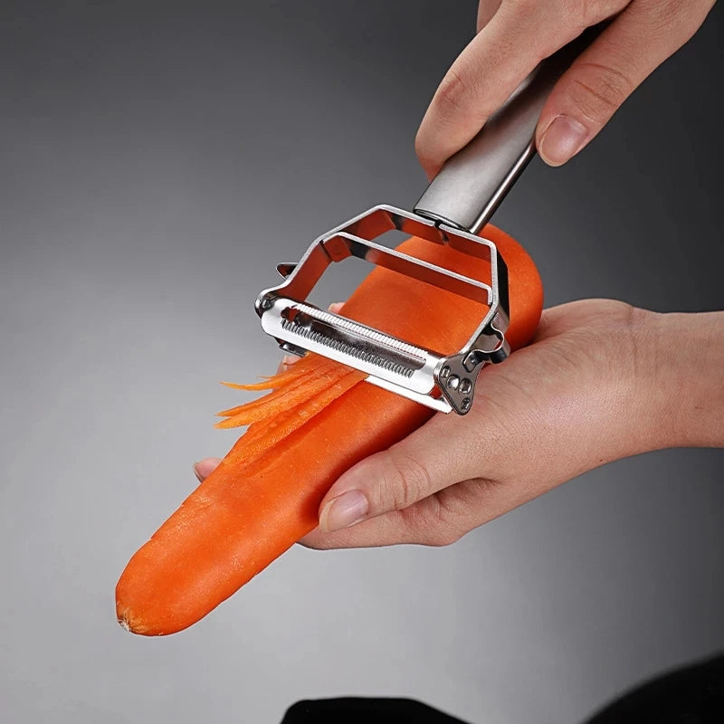 Kitchen Vegetable Peeler Stainless Steel Melon Planer Double-Head Peeler Household Multiple-Function Fruit And Vegetable Peeler fabbinventora.com