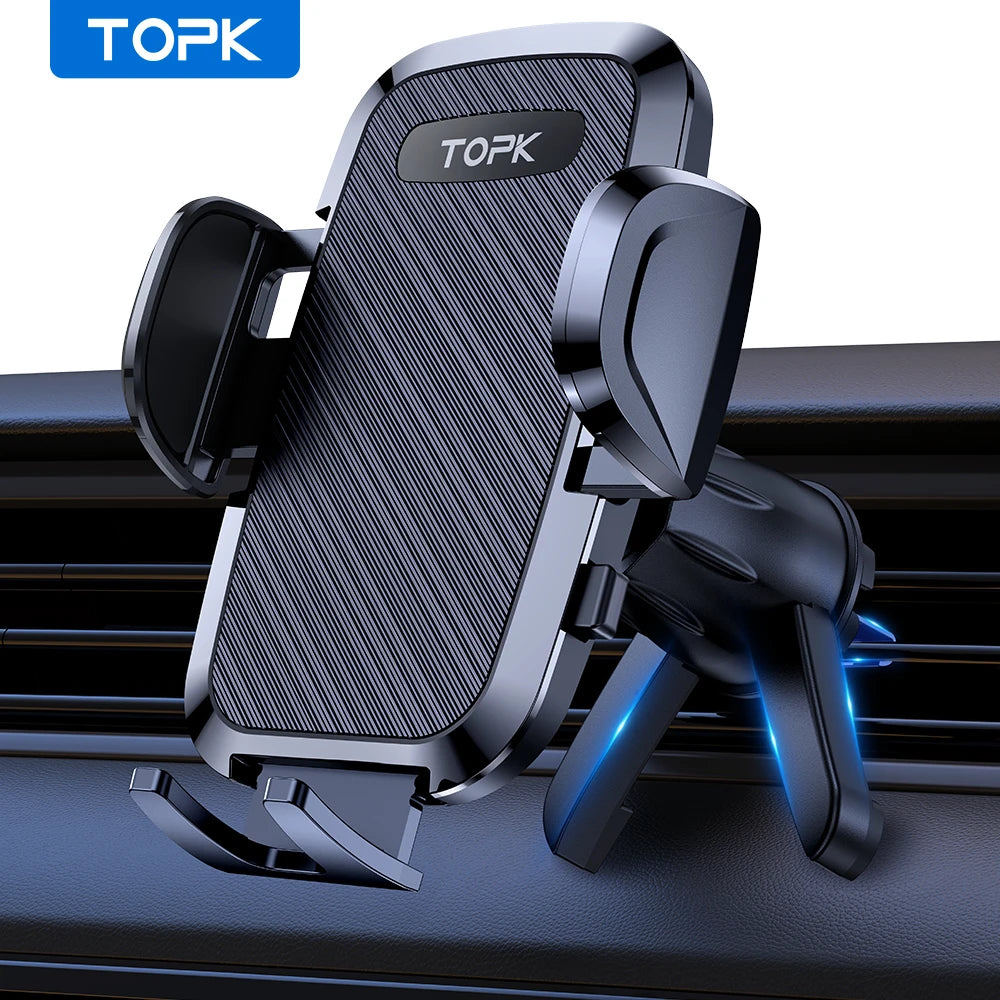 TOPK Universal Car Bracket Gravity Auto Phone Holder Car Air Vent Clip Mount Mobile Phone Holder Cell Phone Stand For All Phones fabbinventora.com