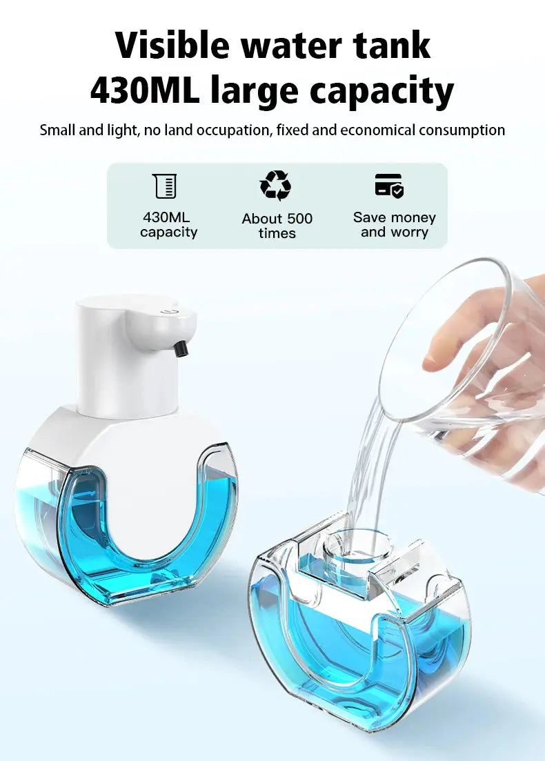 420ml Smart Soap Dispenser Touchless Motion Sensor Washing Hand Device Wall-Mounted Liquid Soap Dispenser Liquid Foam Model fabbinventora.com