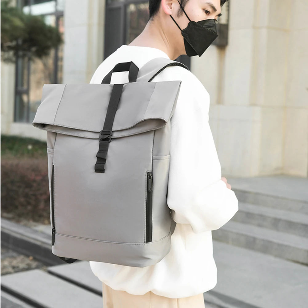 Men waterproof laptop backpack with large capacity for travel school and work