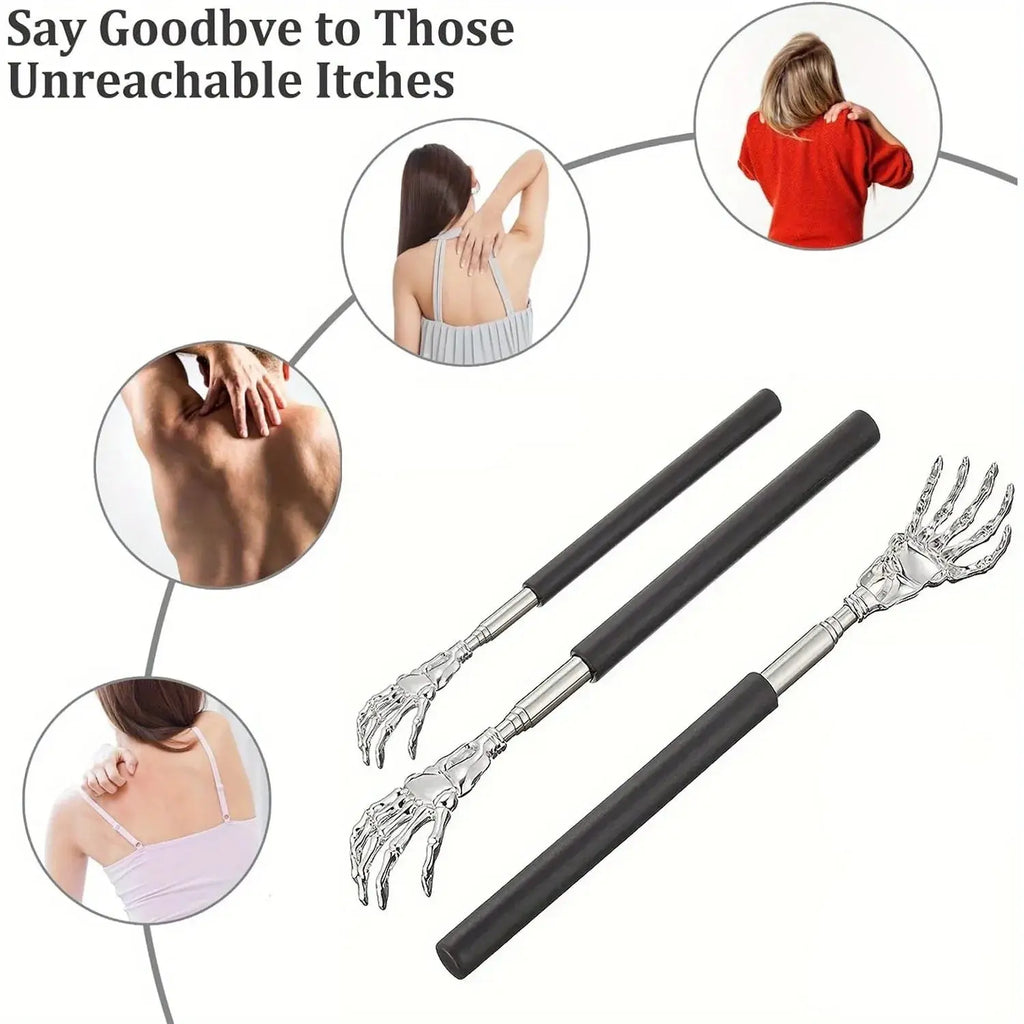 Portable Extendable Back Scratcher Stainless Steel Telescoping Back Scratcher for Both Human and Pets Extendable Back Massager fabbinventora.com