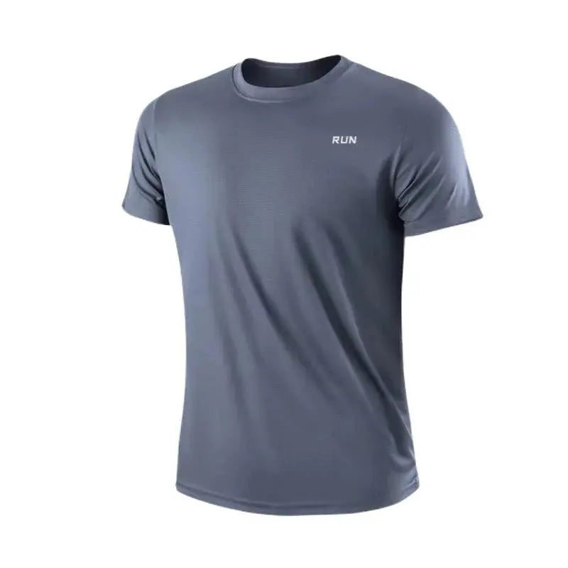 Men's Quick Dry Short Sleeve Gym Running Moisture Wicking Round Neck T-Shirt Training Exercise Gym Sport Shirt Tops Lightweight fabbinventora.com