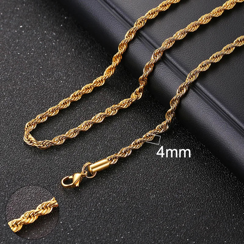 Vnox Cuban Chain Necklace for Men Women,Basic Punk Stainless Steel Curb Link Chain Chokers,Vintage Gold Color Solid Metal Collar fabbinventora.com