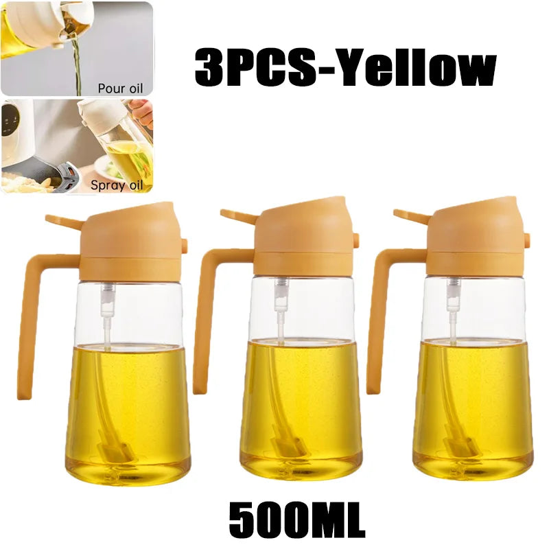 200/300/500ml Oil Spray Bottle BBQ Cooking Olive Oil Sprayer Plastic Baking Oil Spray Empty Bottle Vinegar Bottle Or  Oil brush fabbinventora.com