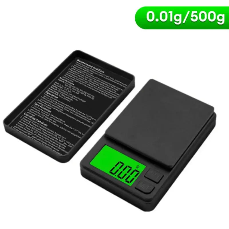 Precision Pocket Scale 1000g X 0.1g - Digital Gram, Food, Jewelry, Ounces/Grains Scale with Backlit LCD - Mini Scale for Travel fabbinventora.com