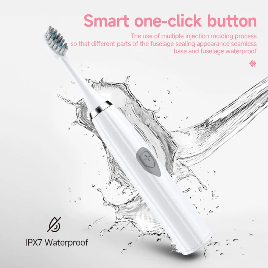 Electric Toothbrush for Adults Soft DuPont Bristle Portable Battery Endurance IPX6 Waterproof Intelligent Effective Oral Care fabbinventora.com