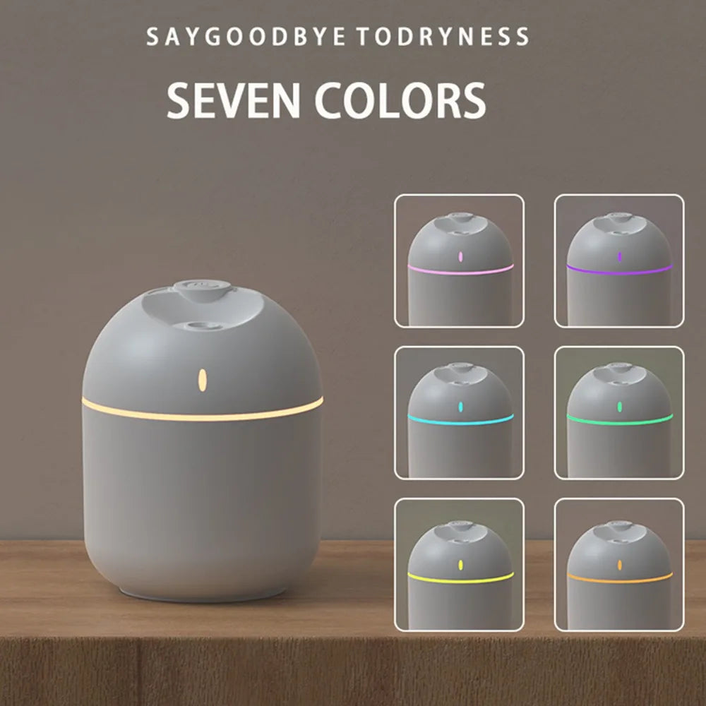 270ML Air Humidifier Cool Mist Aroma Diffuser LED Night Light  power-off protect USB Humidificador For Home Office fabbinventora.com