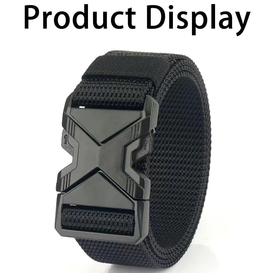 The New Men's 125cm Buckle Belt Nylon Braided Lightweight Breathable Daily Commuter Men's Belt fabbinventora.com