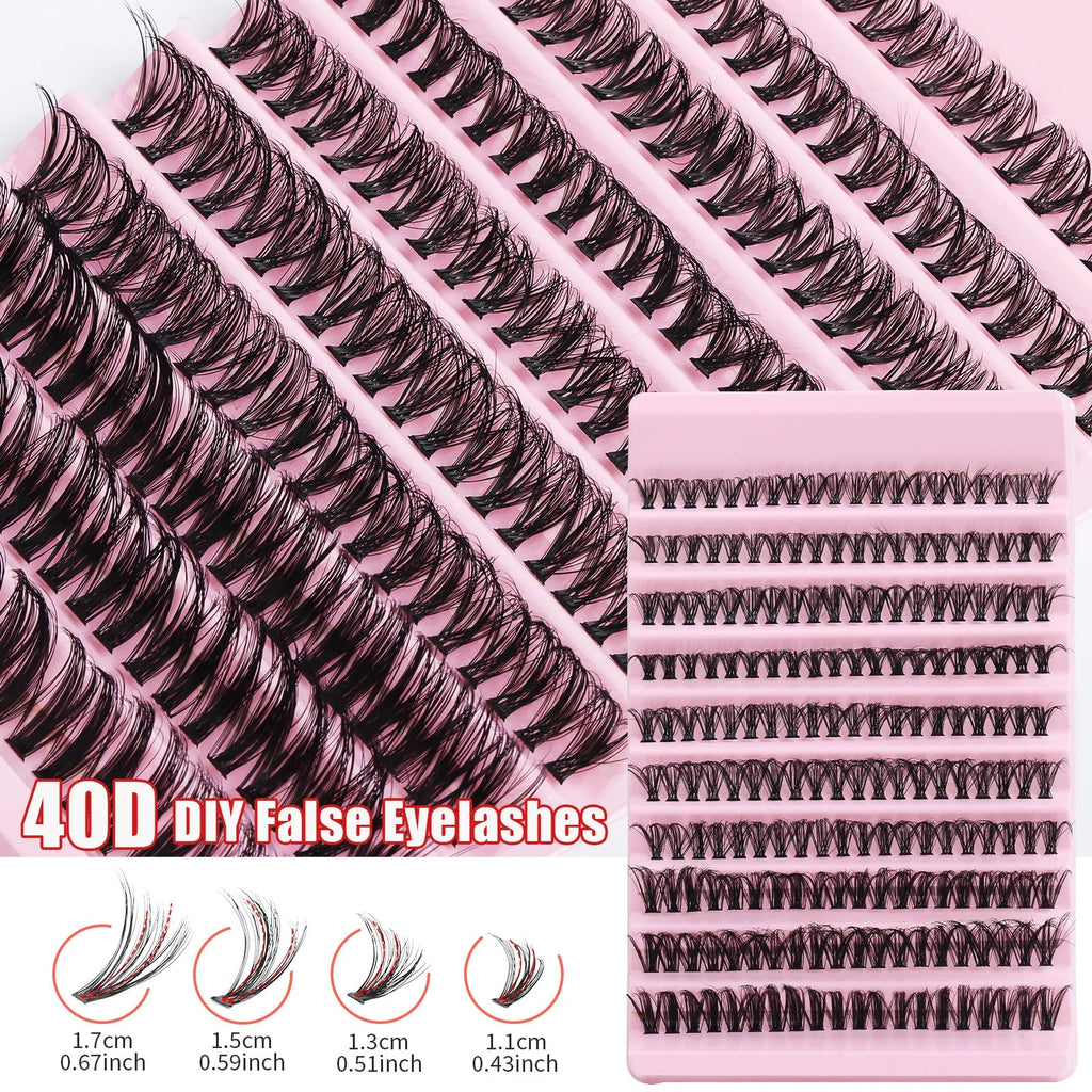 MJ Individual Lashes 8-16mm 200pcs Cluster Lashes Natural Look Mixed Tray DIY Eyelash Extension Volume Lash Clusters Eyelashes fabbinventora.com