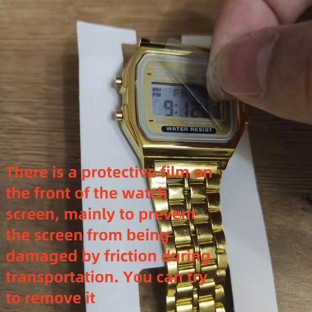 F91W Non-Waterproof Steel Band Watch For Women, Men, Business Clock, Multi-Functional LED Digital Sports Watch, Electronic Clock fabbinventora.com