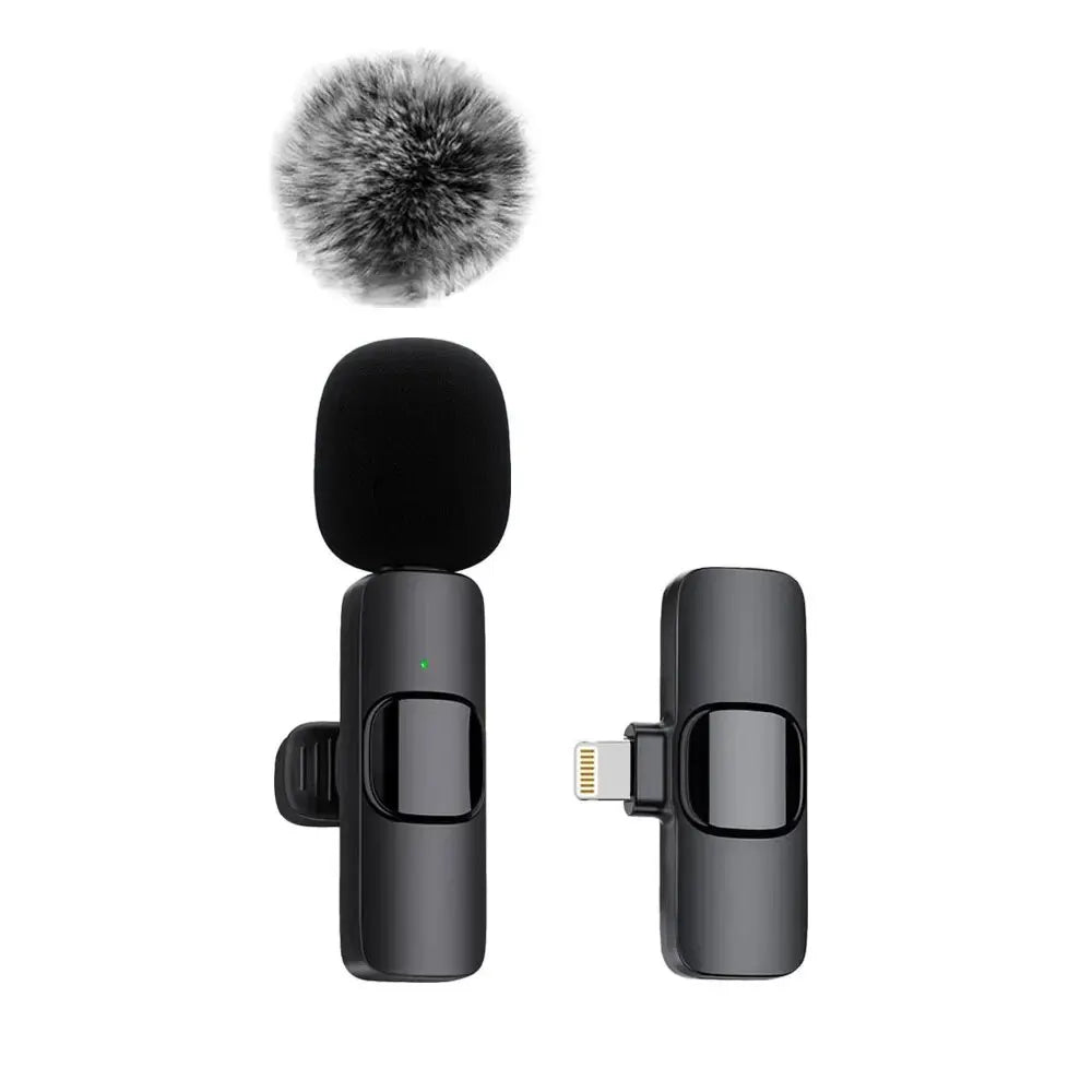 K60 NEW Wireless Lavalier Microphone Audio Video Recording Mini Mic For iPhone Android Laptop Gaming Mobile Phone Microphone fabbinventora.com