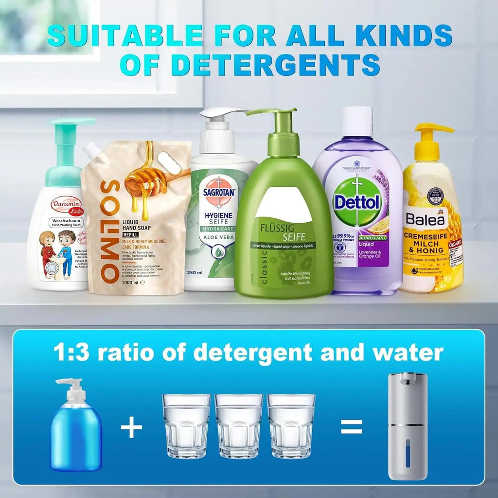 Soap dispenser for bathroom kitchen 380ml Touchless Sensor Smart Washing Hand 4 Level Adjustable automatic Foam Soap Dispenser fabbinventora.com