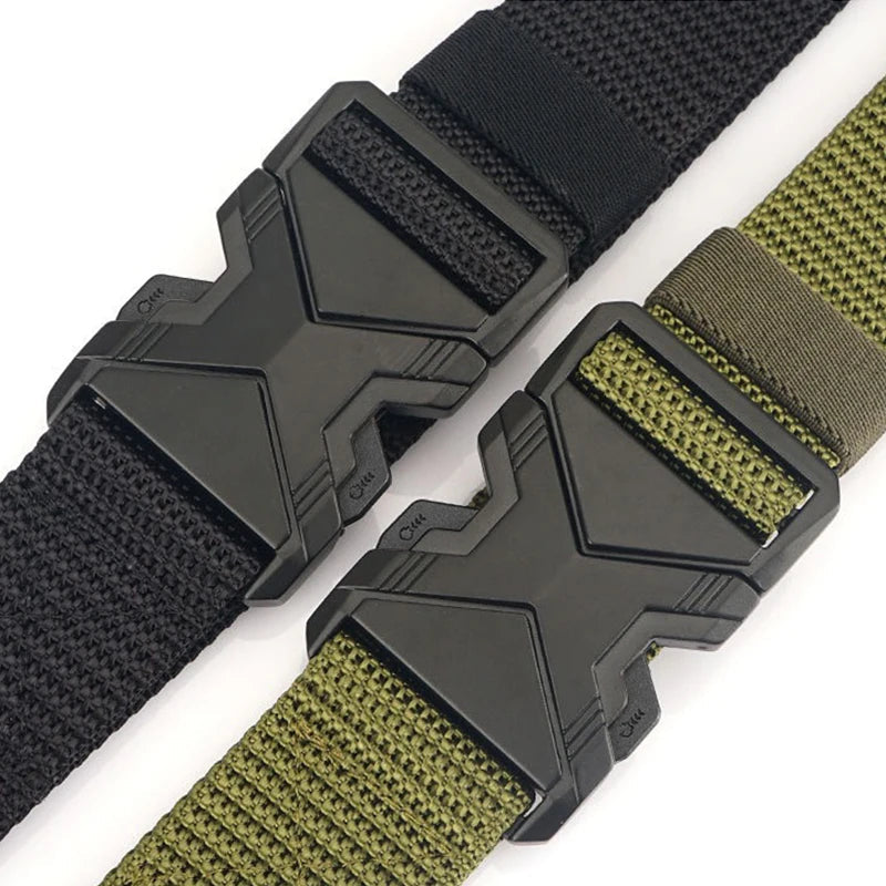 The New Men's 125cm Buckle Belt Nylon Braided Lightweight Breathable Daily Commuter Men's Belt fabbinventora.com