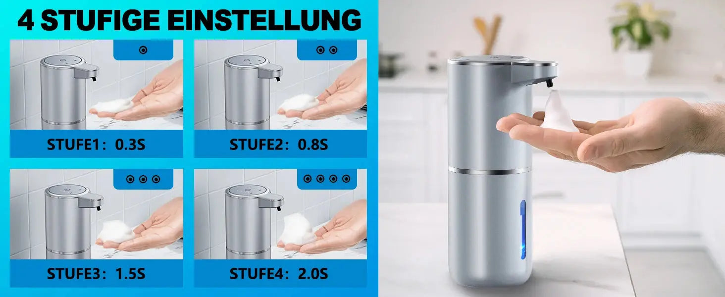 Soap dispenser for bathroom kitchen 380ml Touchless Sensor Smart Washing Hand 4 Level Adjustable automatic Foam Soap Dispenser fabbinventora.com