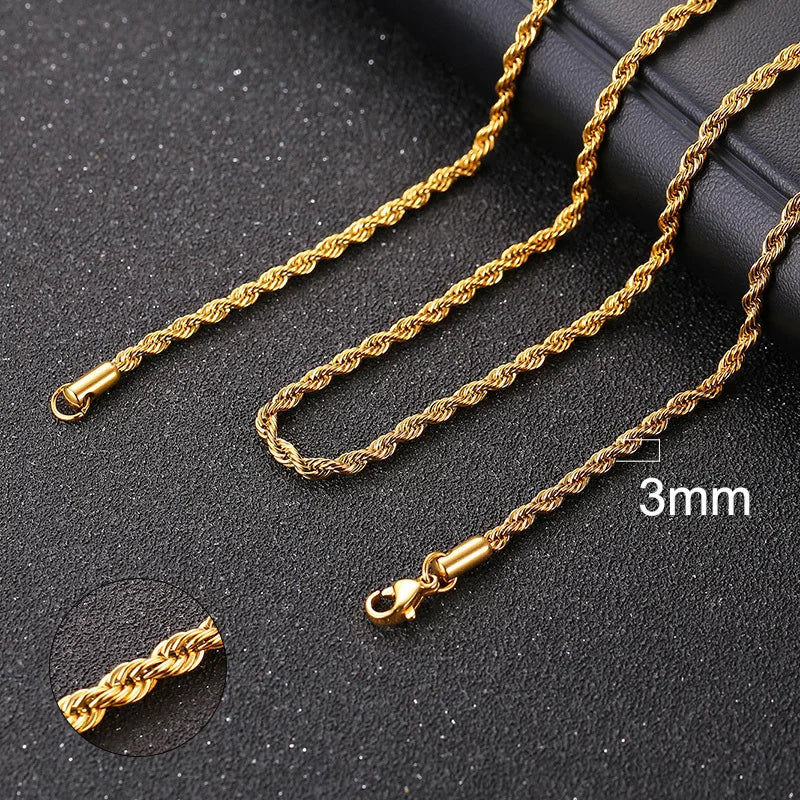 Vnox Cuban Chain Necklace for Men Women,Basic Punk Stainless Steel Curb Link Chain Chokers,Vintage Gold Color Solid Metal Collar fabbinventora.com